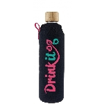 Drink it Sklenená fľaša s neoprénovým obalom Tyrksit 350ml