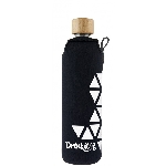 Drink it Sklenená fľaša s neoprénovým obalom Triangel 350ml