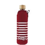 Drink it Sklenená fľaša s neoprénovým obalom Rozmarné léto 350ml