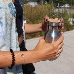 Pandoo Nerezová termoska s bambusovým viečkom 750 ml