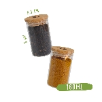 Pandoo Dóza na potraviny z borosilikátového skla s bambusovým viečkom 160 ml