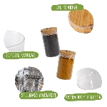 Pandoo Dóza na potraviny z borosilikátového skla s bambusovým viečkom 160 ml