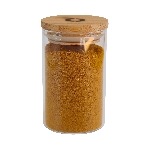 Pandoo Dóza na potraviny z borosilikátového skla s bambusovým viečkom 160 ml