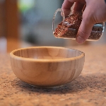 Pandoo Dóza na potraviny z borosilikátového skla s bambusovým viečkom 160 ml