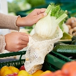 Pandoo Sieťový sáčok z bio bavlny na ovocie a zeleninu set 3 ks