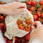 Pandoo Síťový sáček z bio bavlny na ovoce, zeleninu a chleba set 7 ks