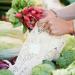 Pandoo Síťový sáček z bio bavlny na ovoce, zeleninu a chleba set 7 ks