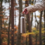 Pandoo Nerezová termoska s bambusovým viečkom 350 ml