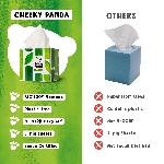 Cheeky Panda Jednorazové bambusové vreckovky biele 3 vrstvové balenie v boxe 56 ks