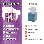 Cheeky Panda Jednorazové bambusové vreckovky s balzamom biele 4 vrstvové balenie v boxe 48 ks