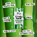 Cheeky Panda Jednorazové vreckové bambusové vreckovky biele 3 vrstvové balenie 8 ks