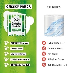 Cheeky Panda Bambusový toaletný papier biely 3 vrstvový balenie 9 ks