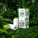 Cheeky Panda Jednorazové bambusové kuchynské utierky biele 2 vrstvové balenie 2 ks