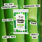 Cheeky Panda Bambusové vlhčené obrúsky na ruky bez vône cestovné 12 ks