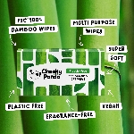 Cheeky Panda Jednorazové bambusové multifunkčné suché obrúsky balenie 100 ks
