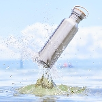 Pandoo Nerezová fľaša na vodu s bambusovým viečkom 750 ml