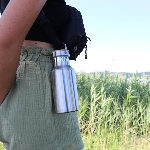 Pandoo Nerezová termoska s bambusovým viečkom 350 ml