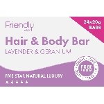 Friendly Soap prírodné mydlo pre hostí na telo i vlasy levanduľa a pelargónie 24x 20g