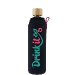 Drink it Sklenená fľaša s neoprénovým obalom Tyrksit 350ml